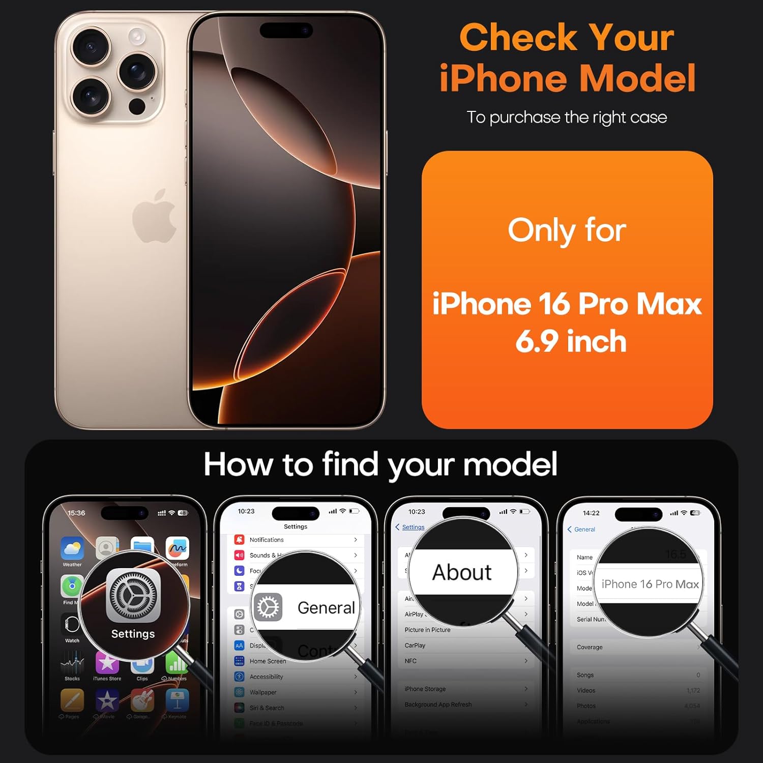 TAURI for iPhone 17 Pro Case with 1-Pack Screen Protector, Camera Lens Full Protection, Military-Grade Protection, Shockproof Transparent Back Bumper Phone Cover - Clear