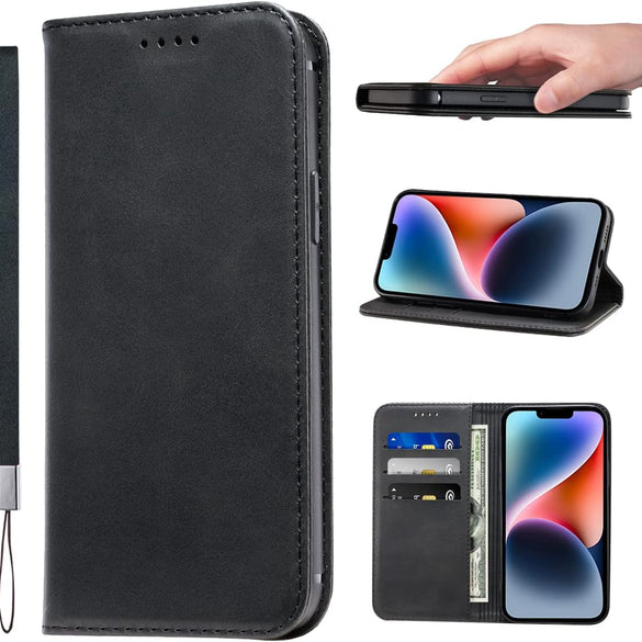 LANJLM Samsung Galaxy A53 5G Case PU Leather Wallet Case Card Holder Shockproof Flip Cover - Brown khaki