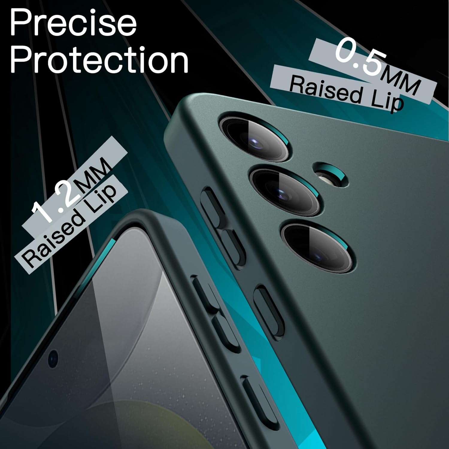JETech Slim Fit Case for Samsung Galaxy S24 5G, Camera Lens Full Protection, Soft TPU Thin Protective Phone Cover with Matte Finish, Shockproof (Black)