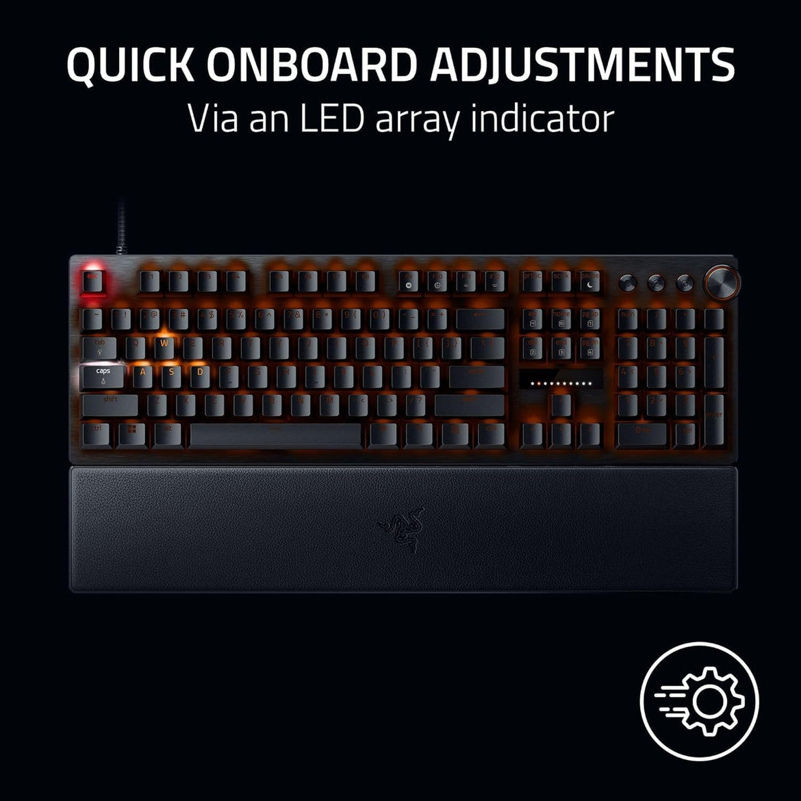 Razer Huntsman Mini 60% Compact Gaming Keyboard: Purple Switch, Clicky Optical-Mechanical Switches, Doubleshot PBT Keycaps, Detachable USB-C Cable, US Layout - Black