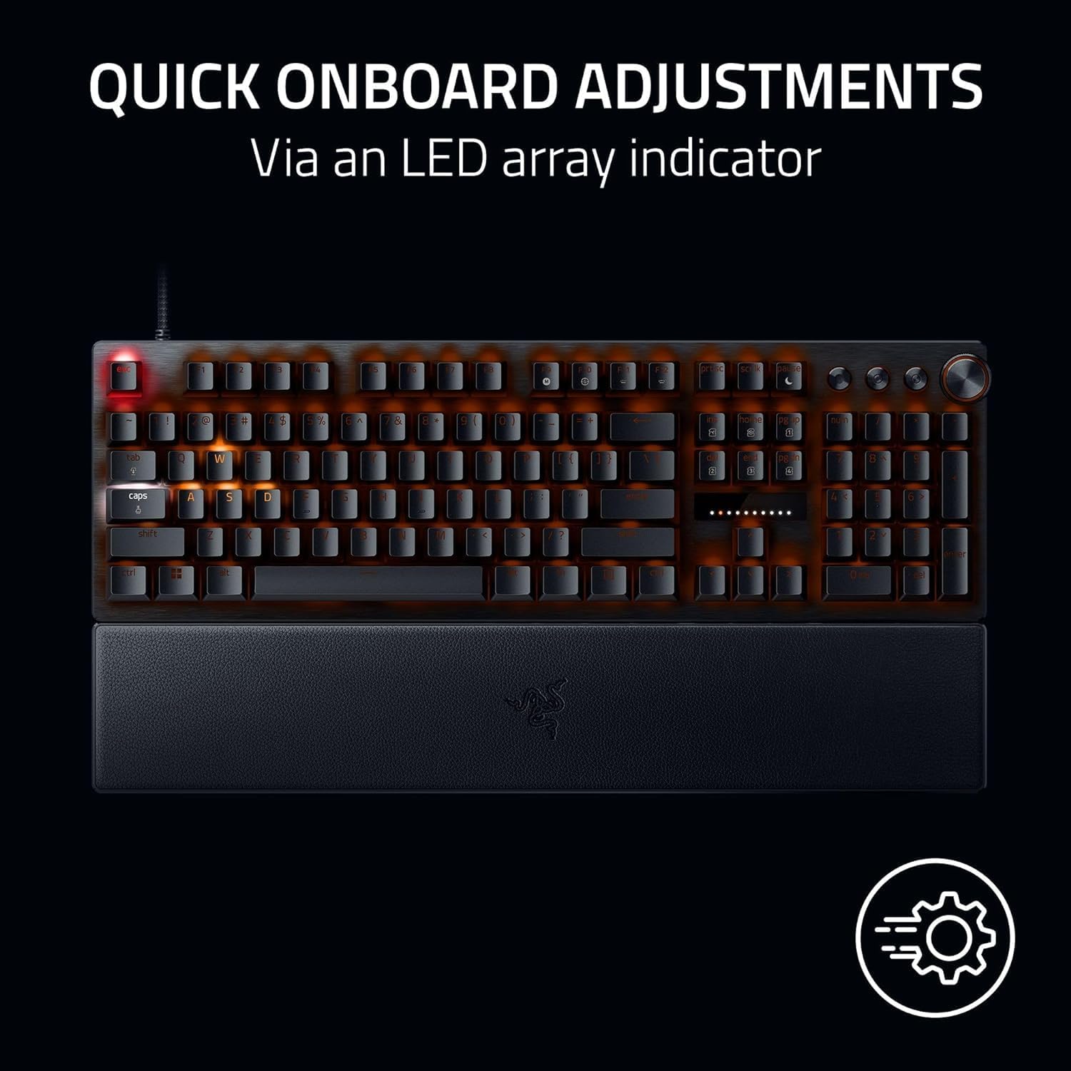 Razer Huntsman Mini 60% Compact Gaming Keyboard: Purple Switch, Clicky Optical-Mechanical Switches, Doubleshot PBT Keycaps, Detachable USB-C Cable, US Layout - Black