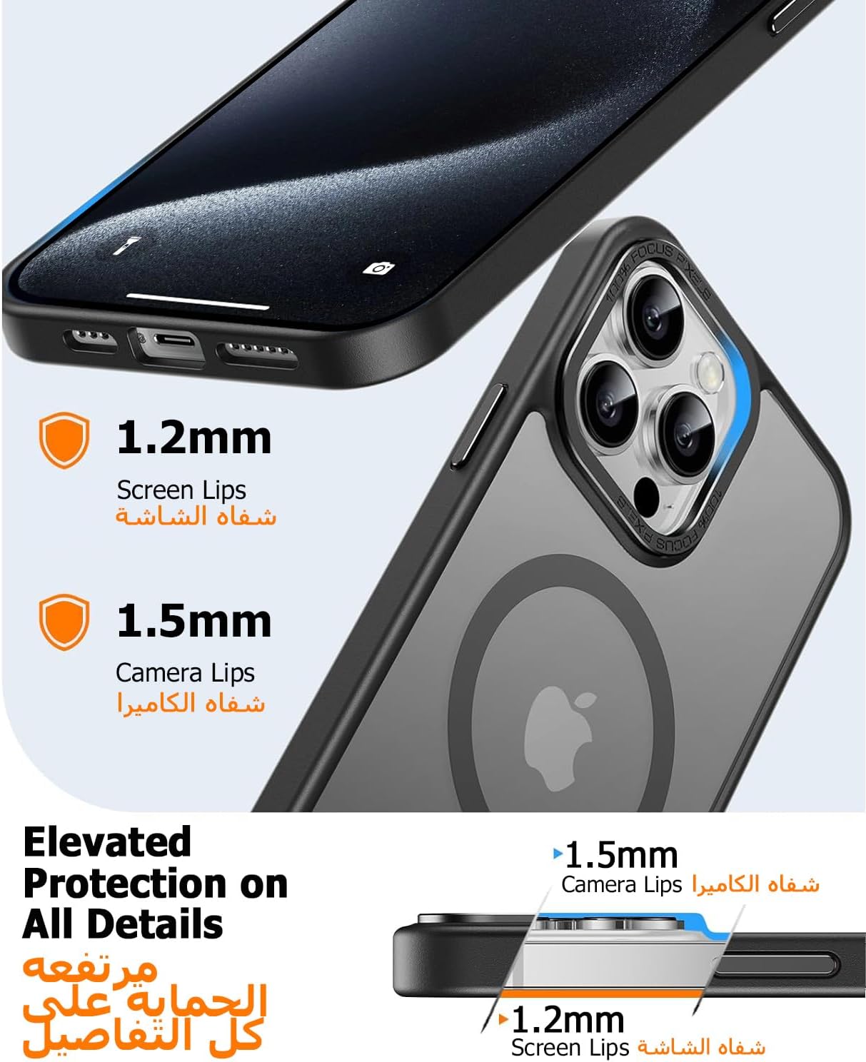 Eligo Magnetic Case for iPhone 11, Compatible with MagSafe Shockproof Protection Cover, Translucent Matte Phone Case with Strong Magnet, Slim Case for Apple 11 6.1 Inch (2019)(Black)