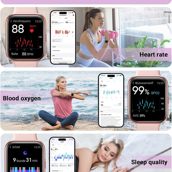 Smart Watch for Men Women (Answer/Make Call), Alexa Built-in, 1.8" Touch Screen Fitness Watch with SpO2 Sleep Monitor, 100 Sport, IP68 Waterproof Step Counter Smartwatch for iOS Android