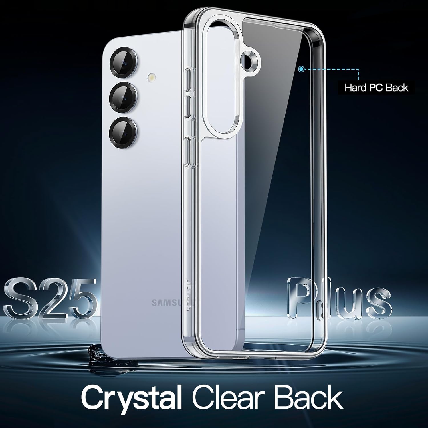 JETech Case for Samsung Galaxy S25 Ultra 5G, Non-Yellowing Shockproof Bumper Protective Phone Cover, Anti-Scratch Hard PC Back (Clear)