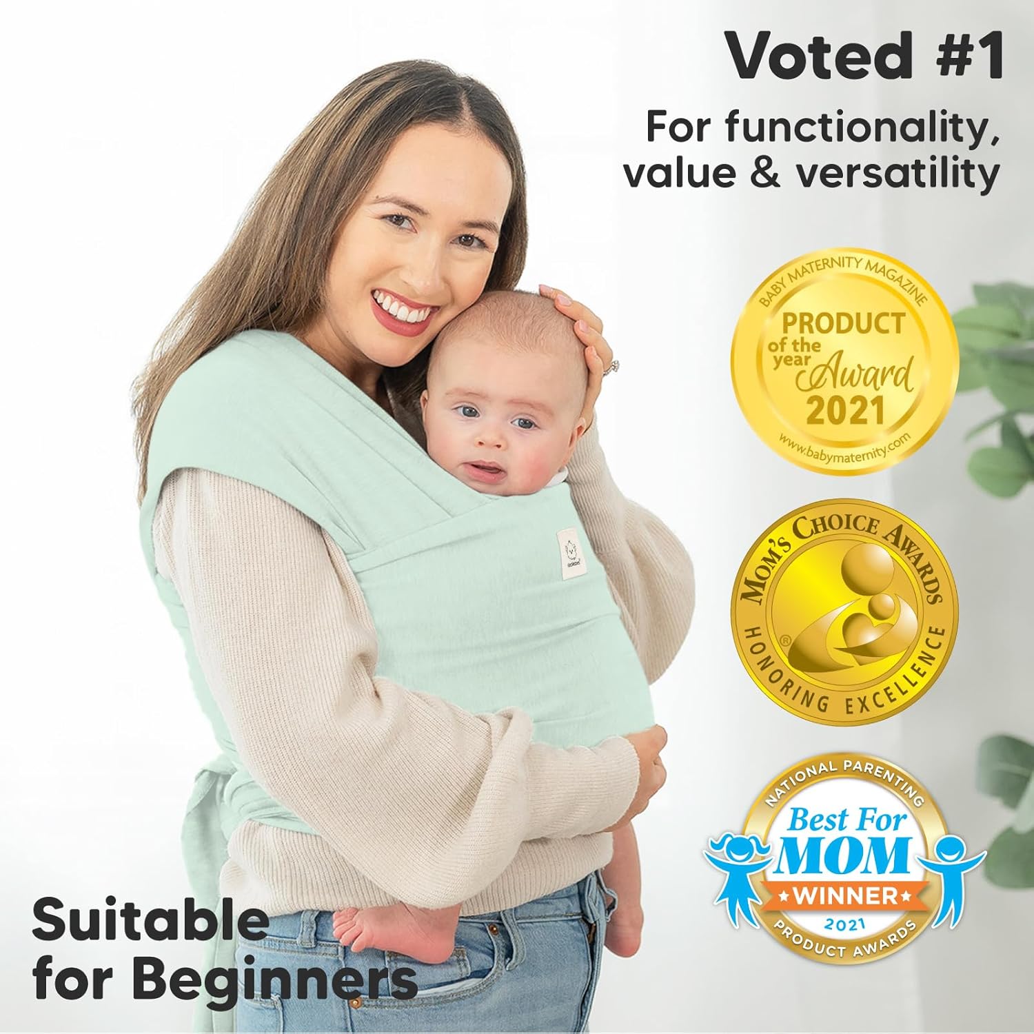 KeaBabies All-in-1 Baby Wrap Carrier Newborn and Infant