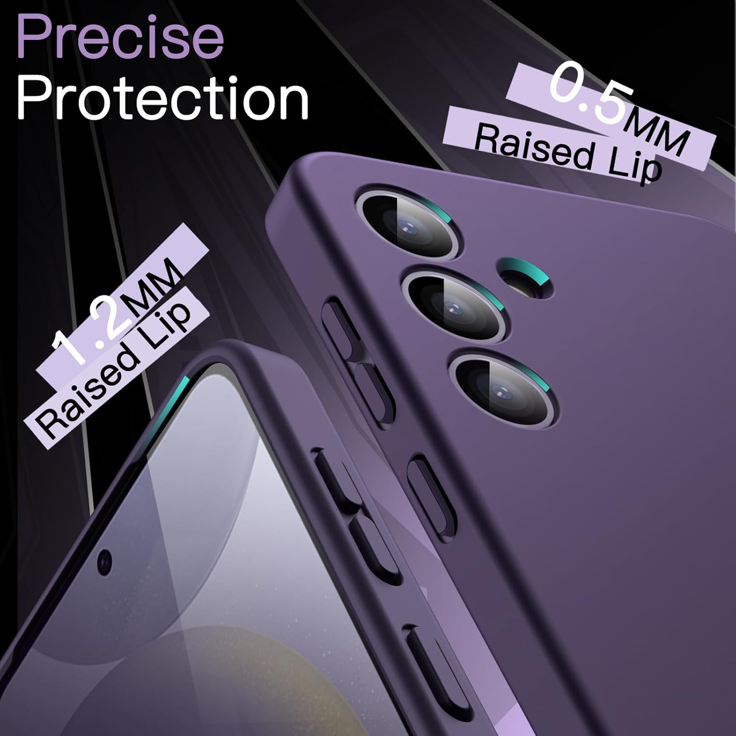 JETech Slim Fit Case for Samsung Galaxy S24 5G, Camera Lens Full Protection, Soft TPU Thin Protective Phone Cover with Matte Finish, Shockproof (Black)