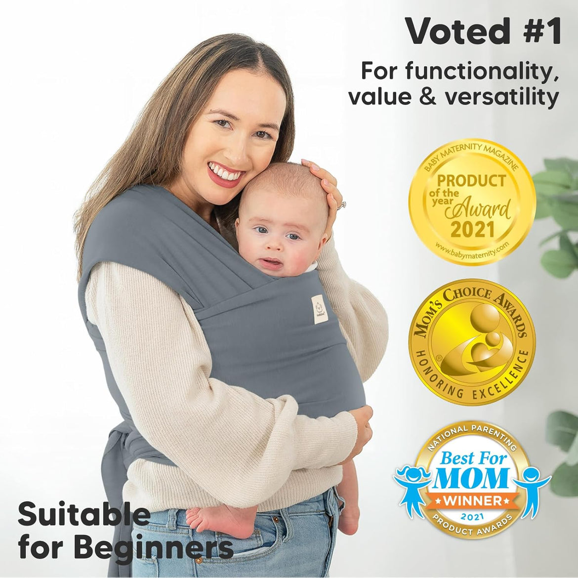 KeaBabies All-in-1 Baby Wrap Carrier Newborn and Infant