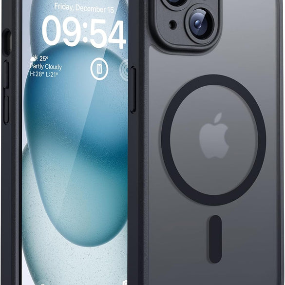 TOCOL for iPhone 17 Pro Max Case 6.9-inch, Built-in Magnetic Ring, Upgraded Camera Protection, Compatible with Magsafe, Military Grade Shockproof, Non-slip Translucent Matte Case, Black