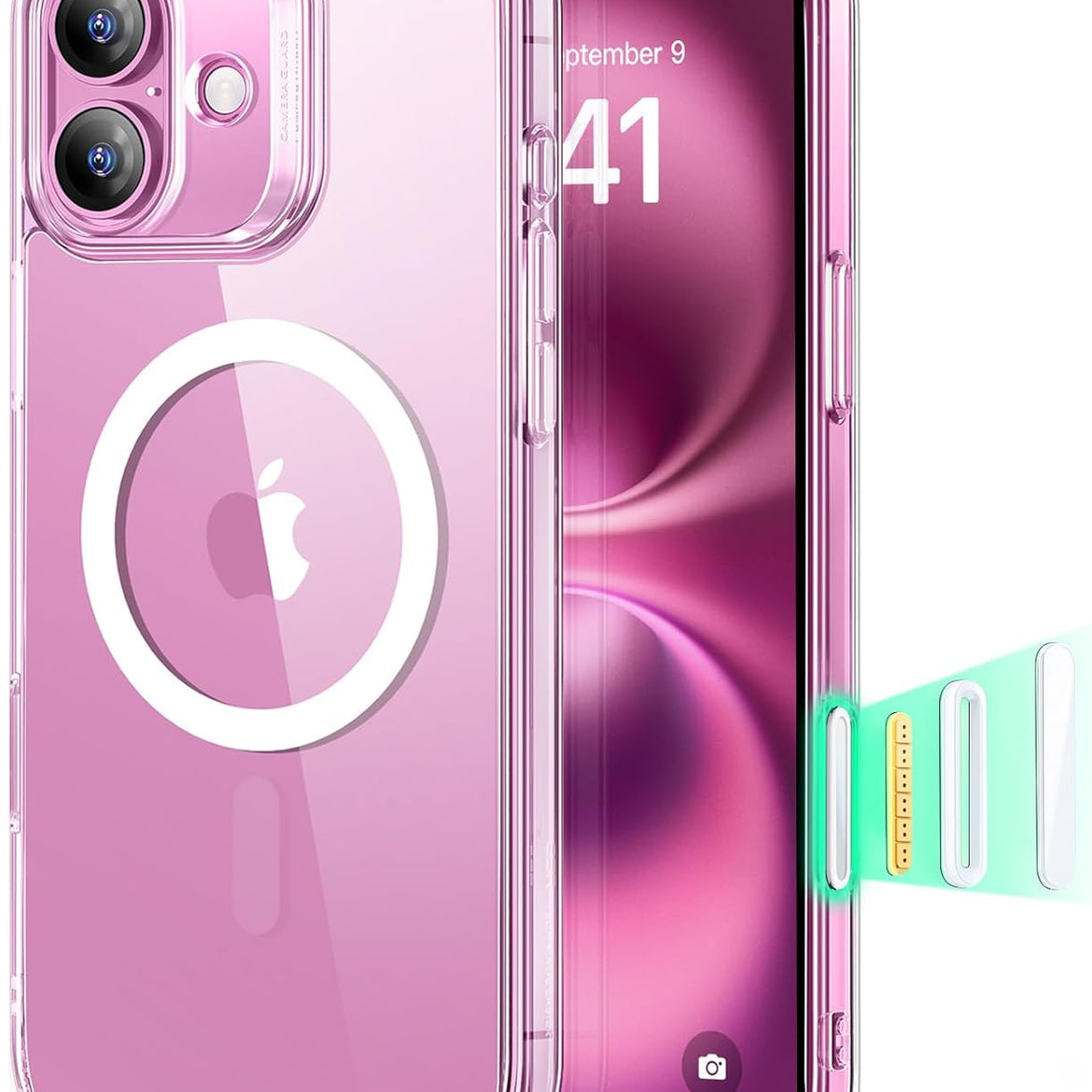 ESR for iPhone 17 Pro Case, Camera Control Cover, Compatible with MagSafe Accessories, Military-Grade Drop Protection, Shock-Absorbing Air Guard Corners, Hybrid Series, Clear