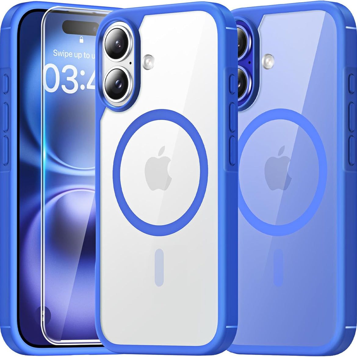 TAURI for iPhone 17 Pro Case with 1-Pack Screen Protector, Camera Lens Full Protection, Military-Grade Protection, Shockproof Transparent Back Bumper Phone Cover - Clear