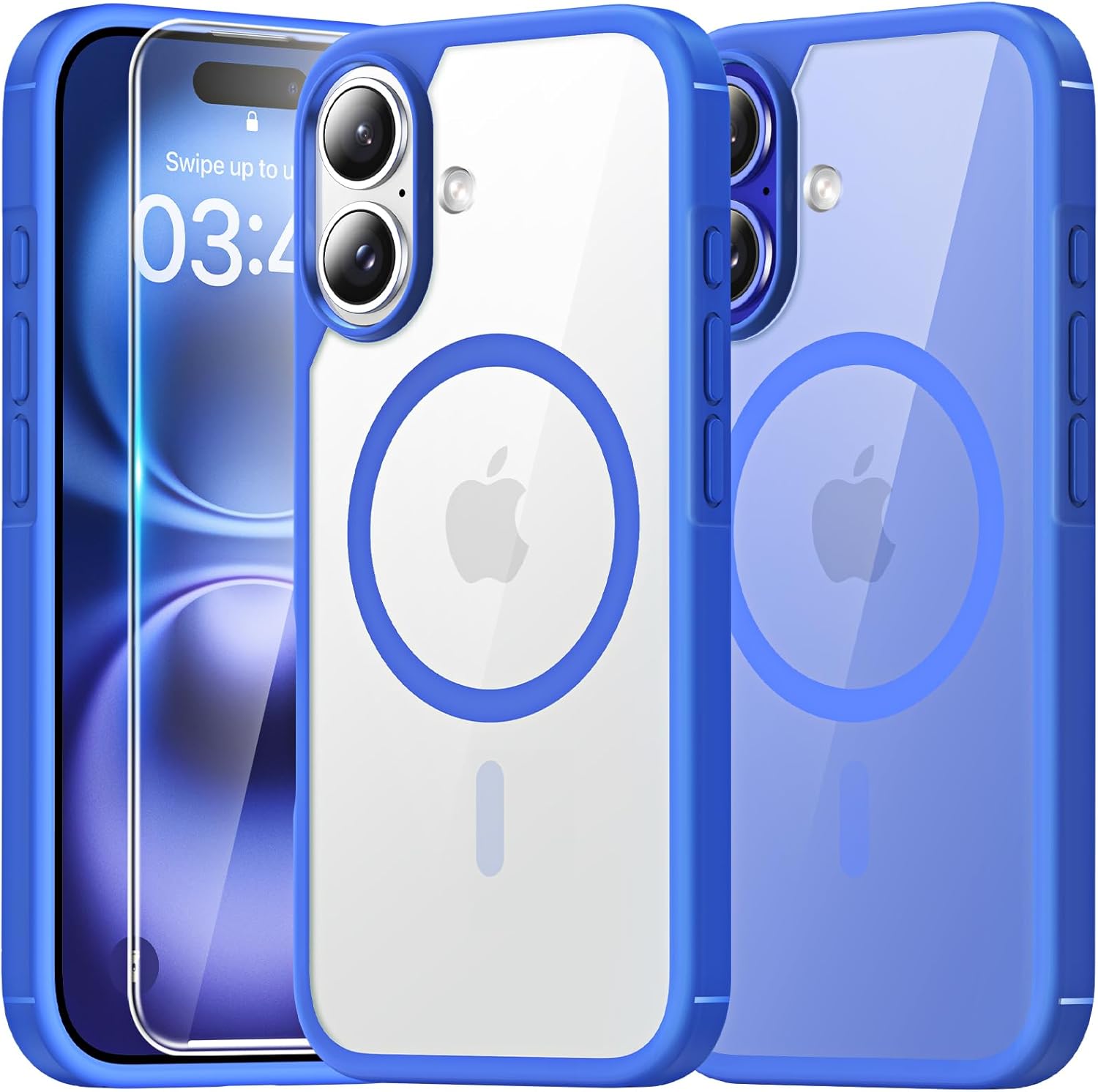 TAURI for iPhone 17 Pro Case with 1-Pack Screen Protector, Camera Lens Full Protection, Military-Grade Protection, Shockproof Transparent Back Bumper Phone Cover - Clear