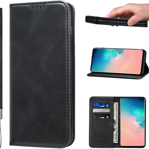 LANJLM Samsung Galaxy A53 5G Case PU Leather Wallet Case Card Holder Shockproof Flip Cover - Brown khaki
