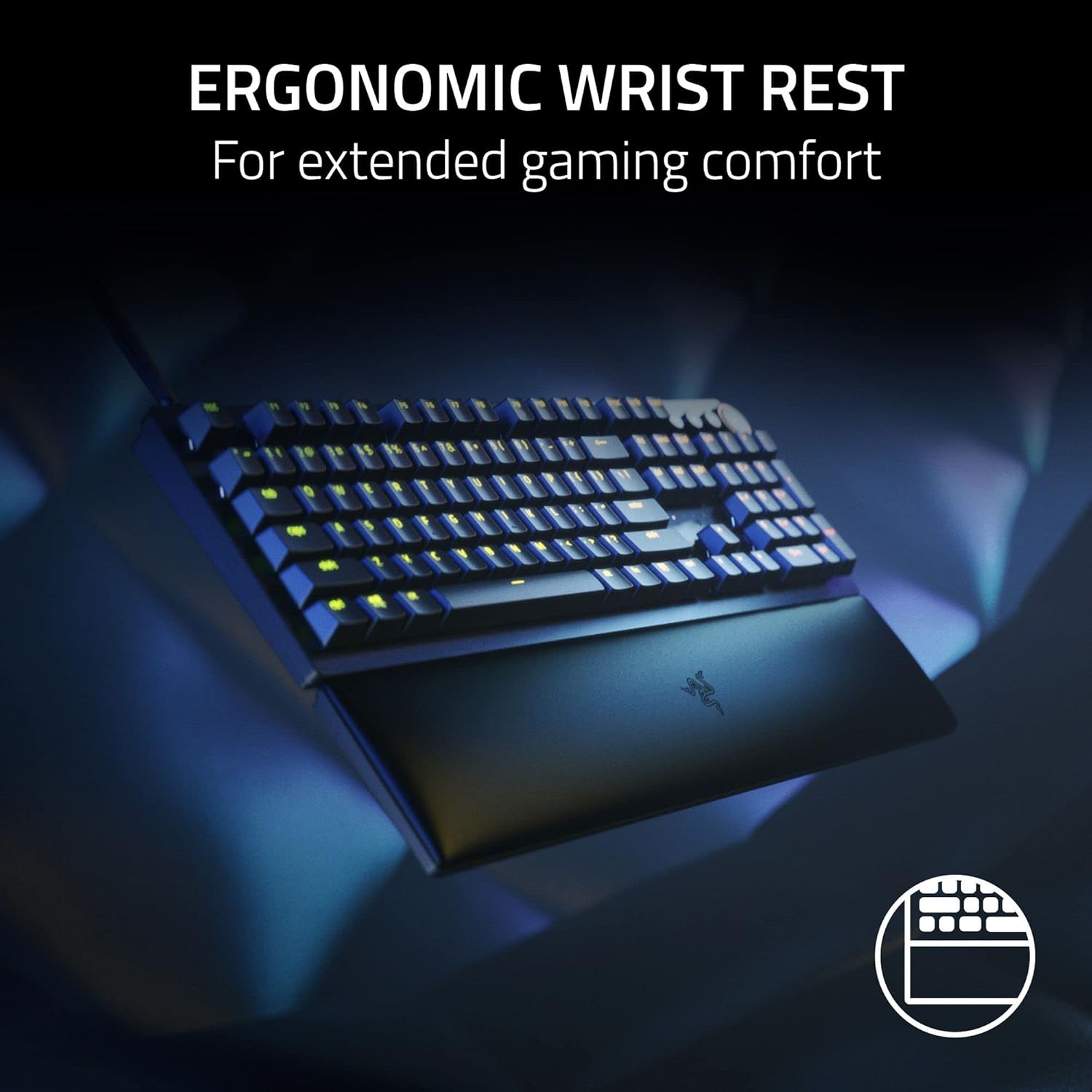 Razer Huntsman Mini 60% Compact Gaming Keyboard: Purple Switch, Clicky Optical-Mechanical Switches, Doubleshot PBT Keycaps, Detachable USB-C Cable, US Layout - Black