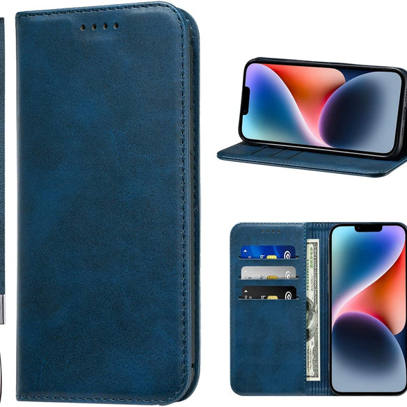 LANJLM Samsung Galaxy A53 5G Case PU Leather Wallet Case Card Holder Shockproof Flip Cover - Brown khaki