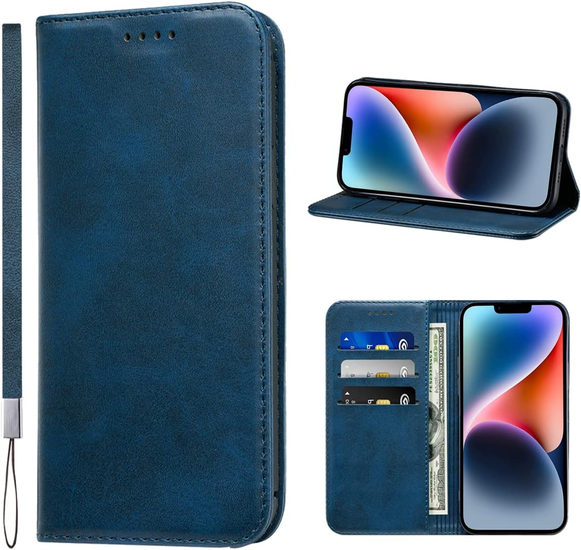 LANJLM Samsung Galaxy A53 5G Case PU Leather Wallet Case Card Holder Shockproof Flip Cover - Brown khaki