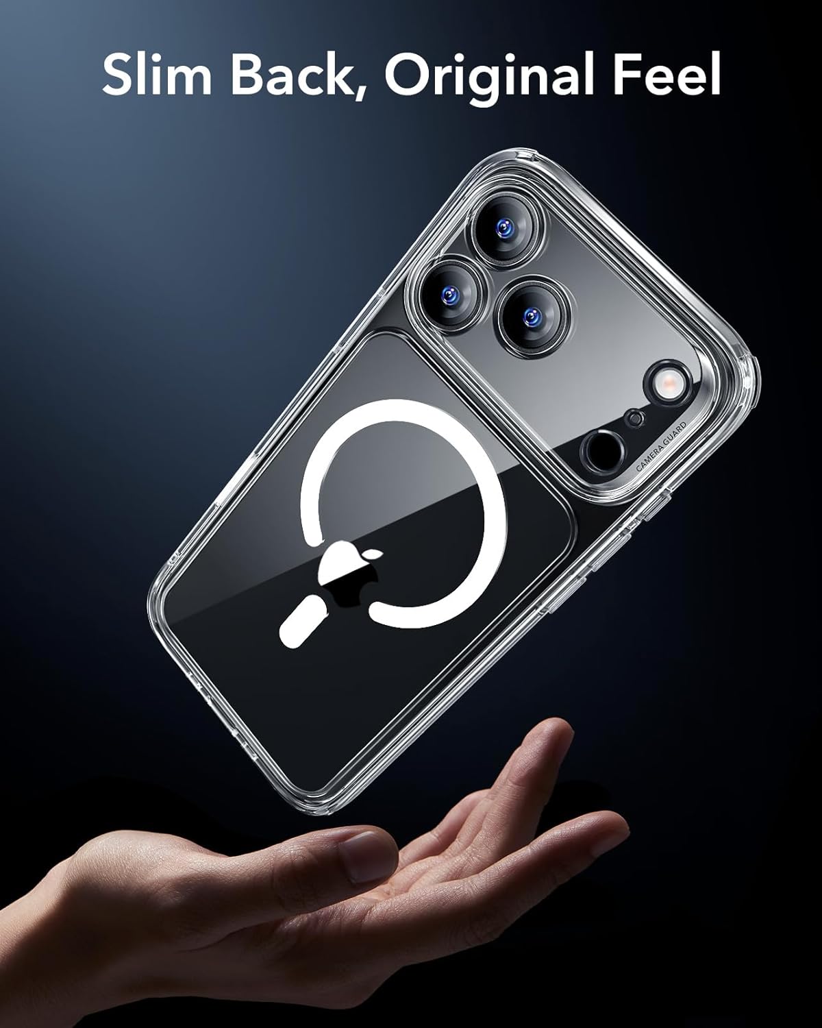 ESR for iPhone 17 Pro Case, Camera Control Cover, Compatible with MagSafe Accessories, Military-Grade Drop Protection, Shock-Absorbing Air Guard Corners, Hybrid Series, Clear