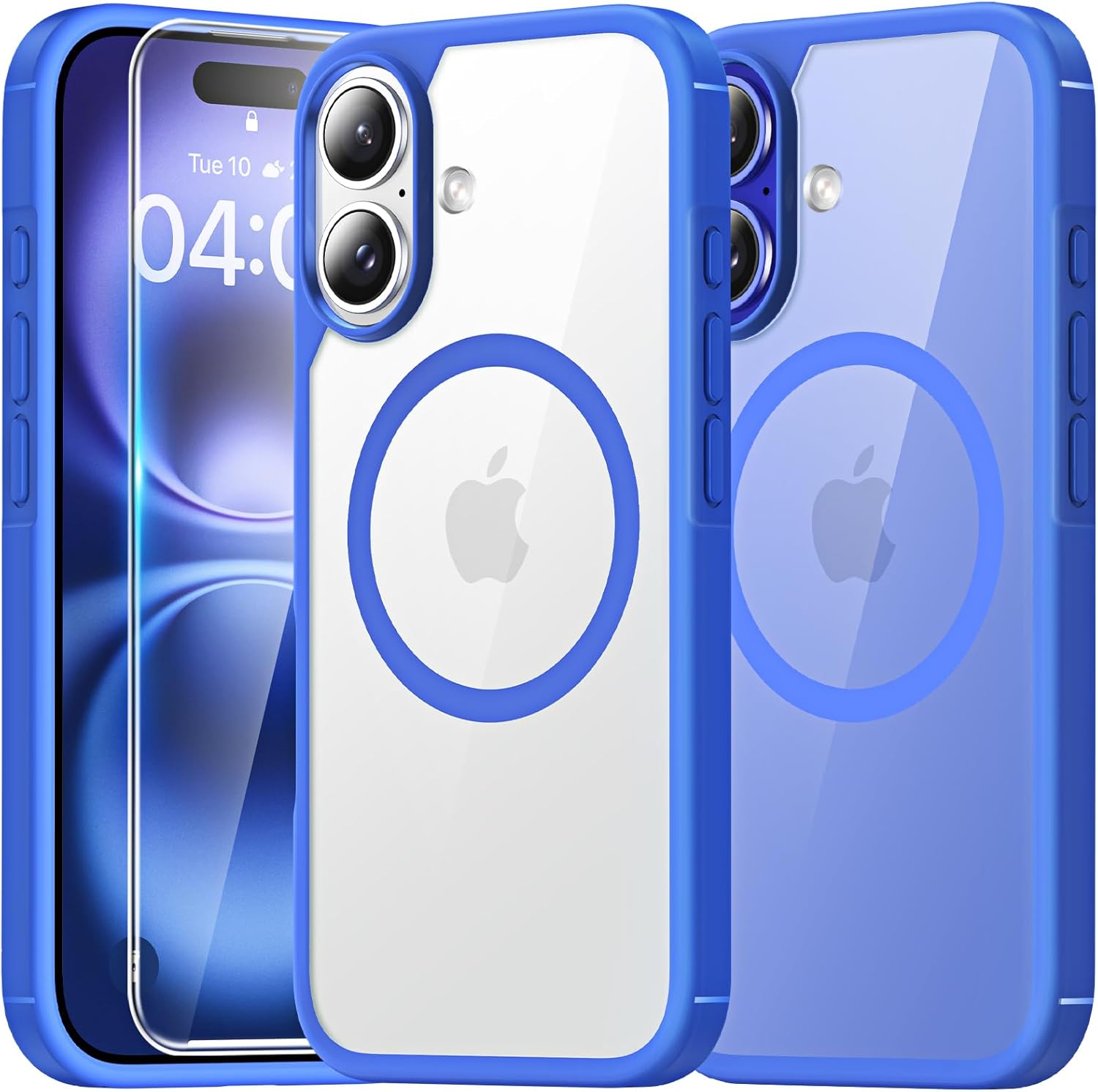 TAURI for iPhone 17 Pro Case with 1-Pack Screen Protector, Camera Lens Full Protection, Military-Grade Protection, Shockproof Transparent Back Bumper Phone Cover - Clear