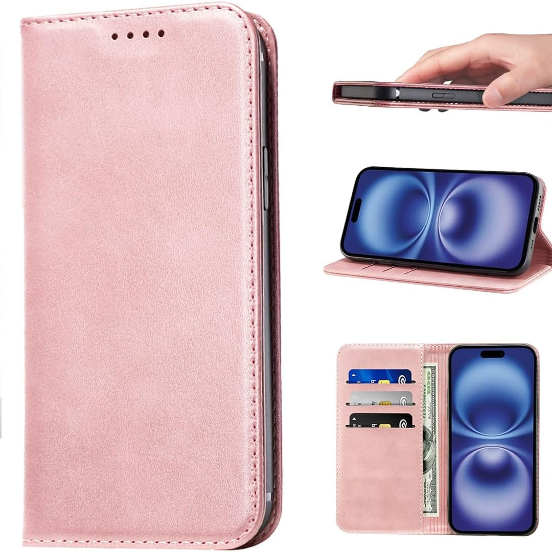 LANJLM Samsung Galaxy A53 5G Case PU Leather Wallet Case Card Holder Shockproof Flip Cover - Brown khaki
