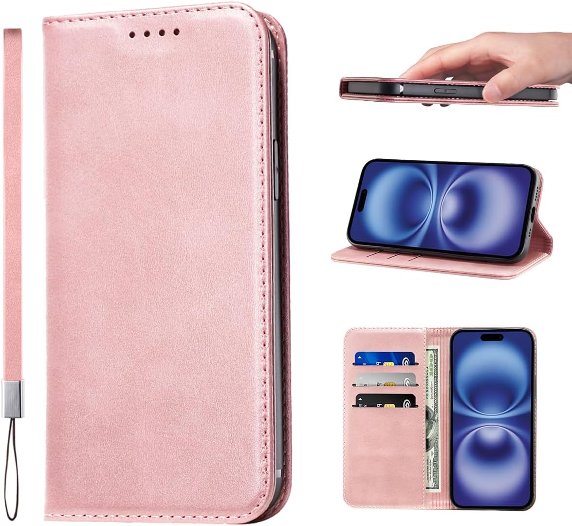 LANJLM Samsung Galaxy A53 5G Case PU Leather Wallet Case Card Holder Shockproof Flip Cover - Brown khaki