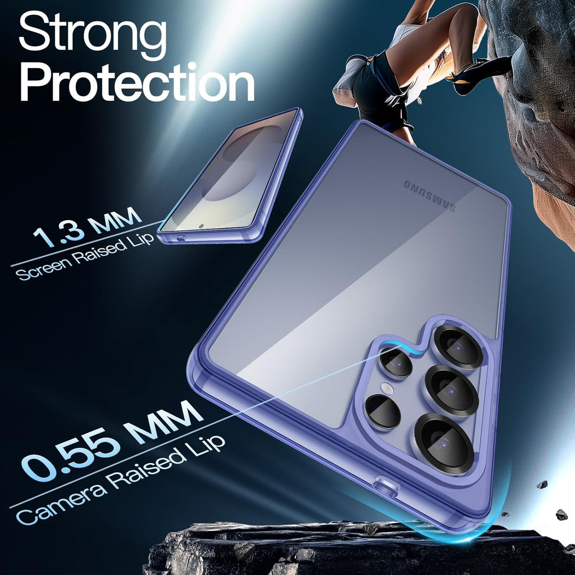 JETech Case for Samsung Galaxy S25 Ultra 5G, Non-Yellowing Shockproof Bumper Protective Phone Cover, Anti-Scratch Hard PC Back (Clear)