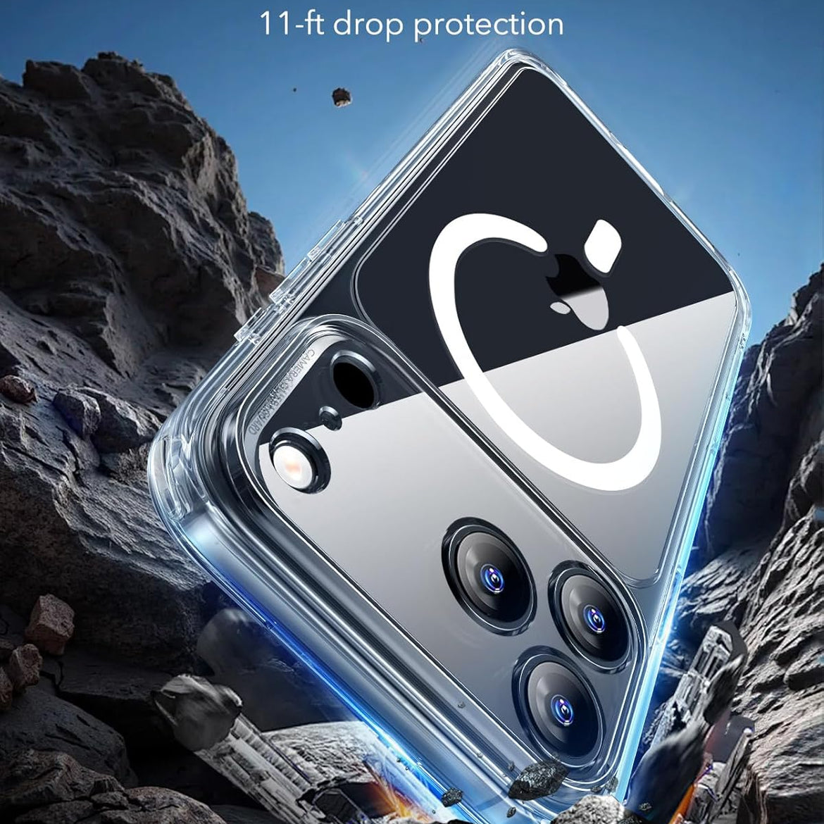 ESR for iPhone 17 Pro Case, Camera Control Cover, Compatible with MagSafe Accessories, Military-Grade Drop Protection, Shock-Absorbing Air Guard Corners, Hybrid Series, Clear