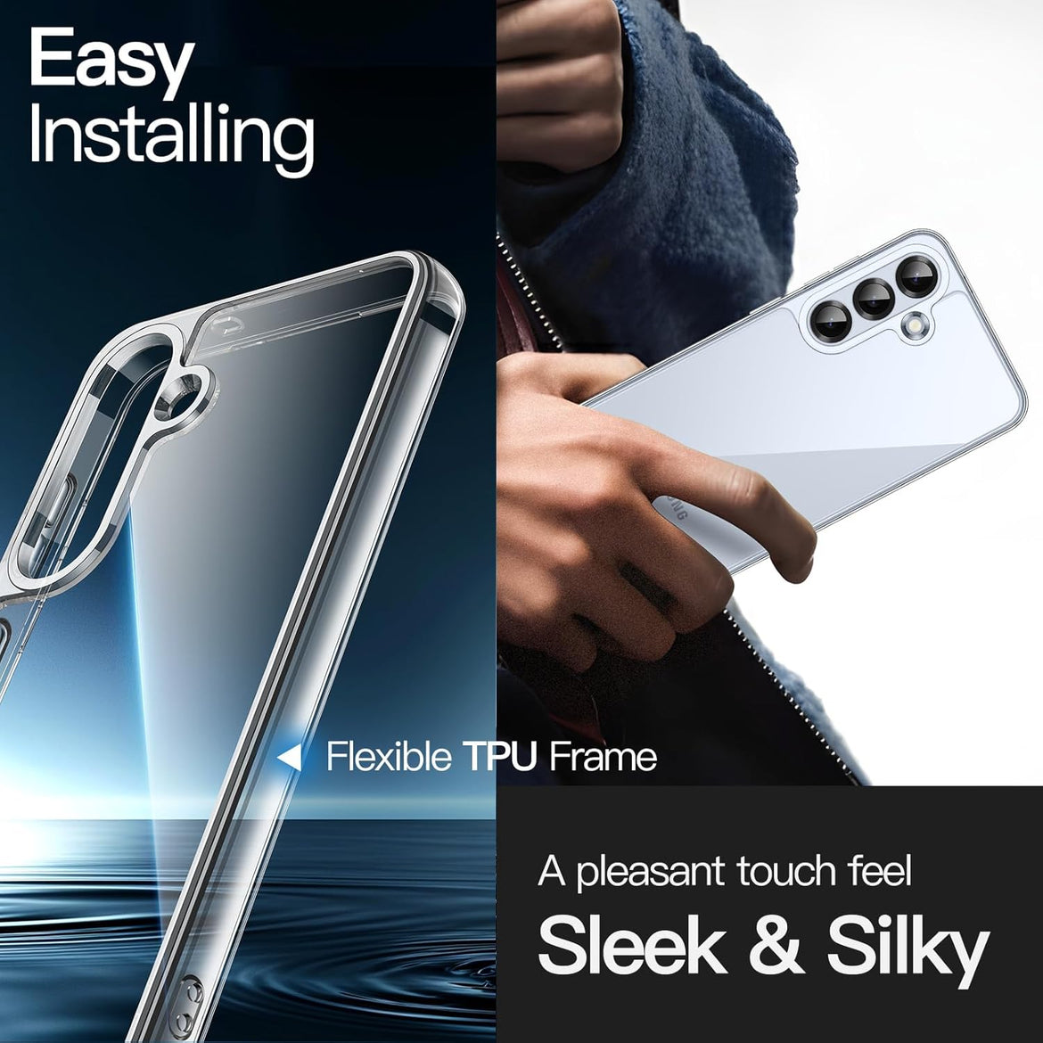 JETech Case for Samsung Galaxy S25 Ultra 5G, Non-Yellowing Shockproof Bumper Protective Phone Cover, Anti-Scratch Hard PC Back (Clear)