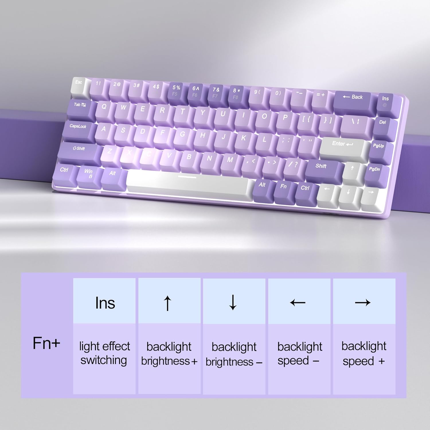 MageGee Portable 60% Mechanical Gaming Keyboard (Grey/Blue Switch)