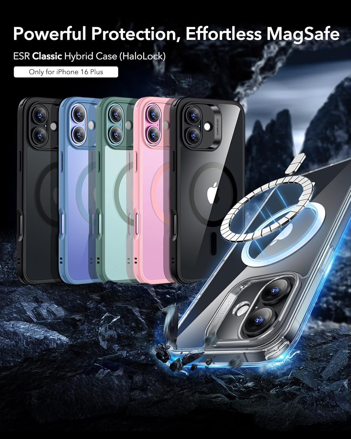 ESR for iPhone 17 Pro Case, Camera Control Cover, Compatible with MagSafe Accessories, Military-Grade Drop Protection, Shock-Absorbing Air Guard Corners, Hybrid Series, Clear