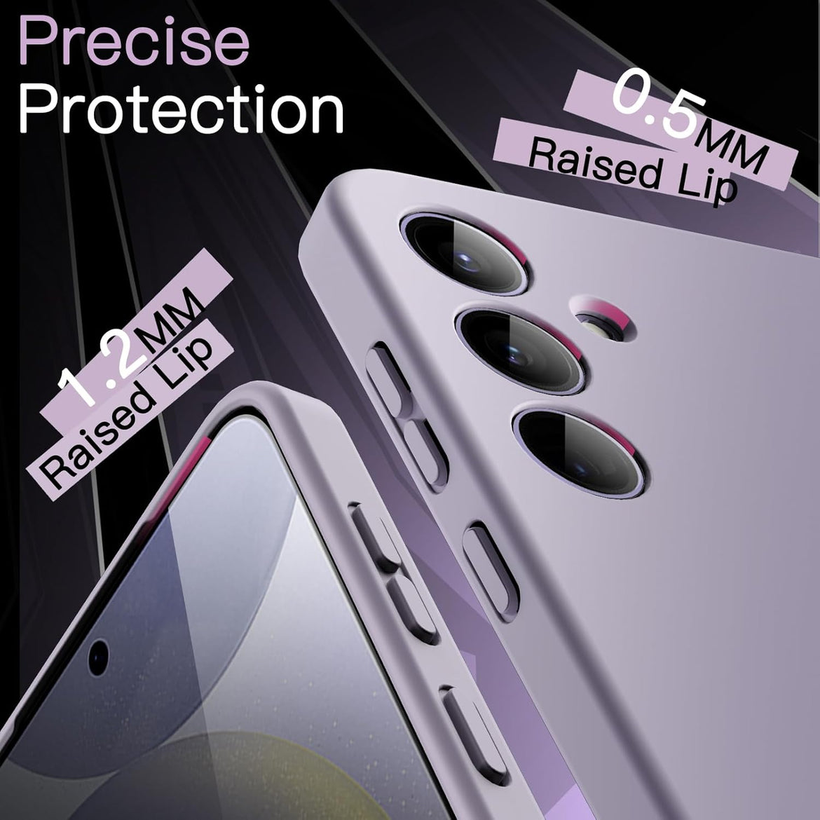 JETech Slim Fit Case for Samsung Galaxy S24 5G, Camera Lens Full Protection, Soft TPU Thin Protective Phone Cover with Matte Finish, Shockproof (Black)