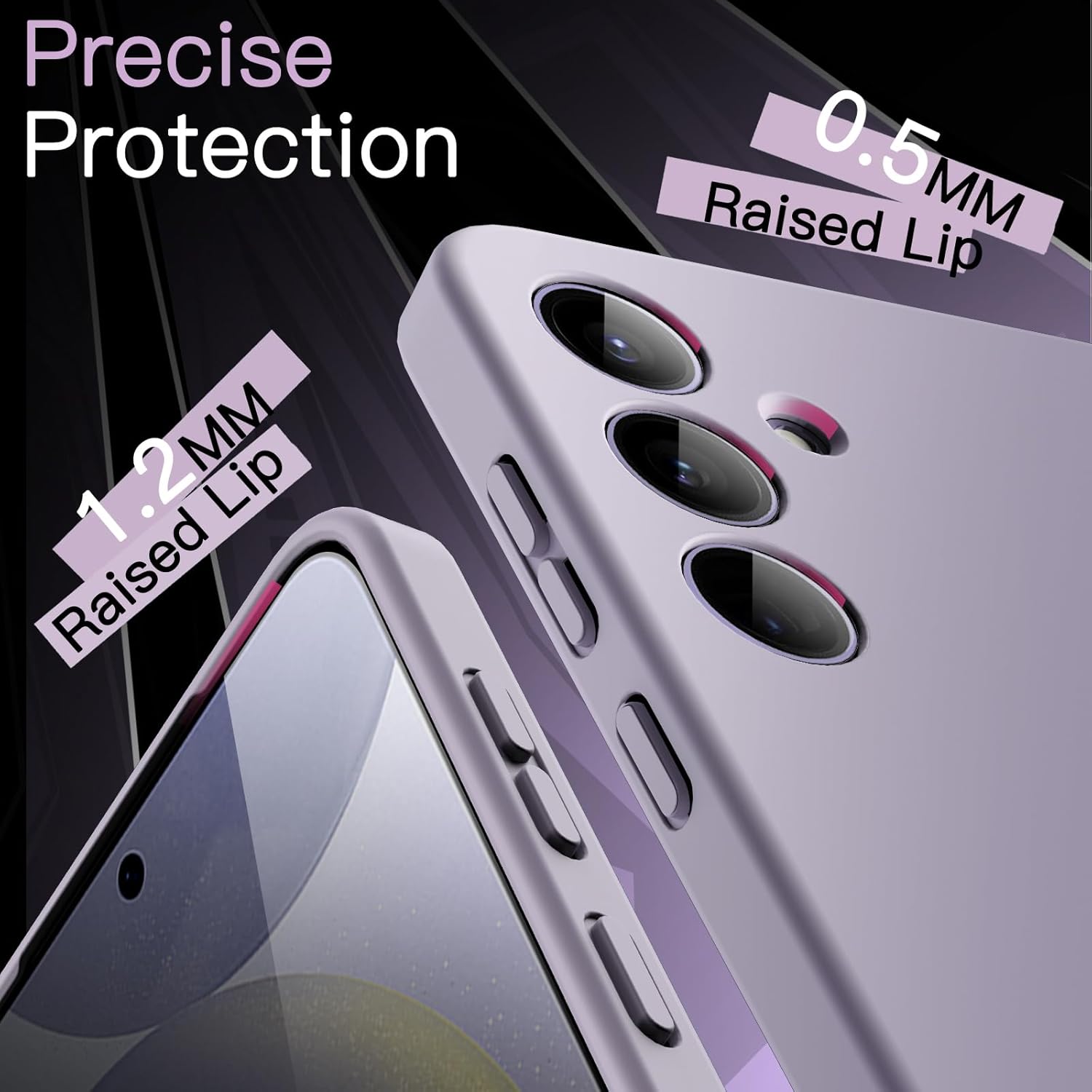 JETech Slim Fit Case for Samsung Galaxy S24 5G, Camera Lens Full Protection, Soft TPU Thin Protective Phone Cover with Matte Finish, Shockproof (Black)