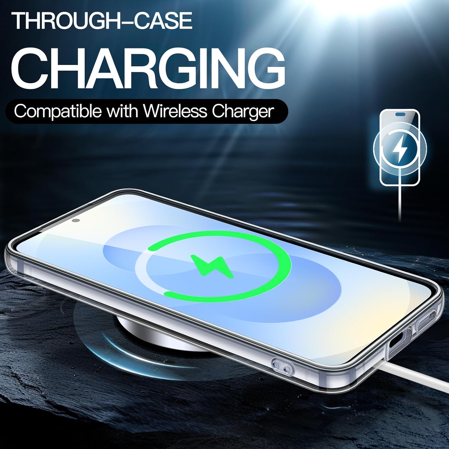 JETech Case for Samsung Galaxy S25 Ultra 5G, Non-Yellowing Shockproof Bumper Protective Phone Cover, Anti-Scratch Hard PC Back (Clear)