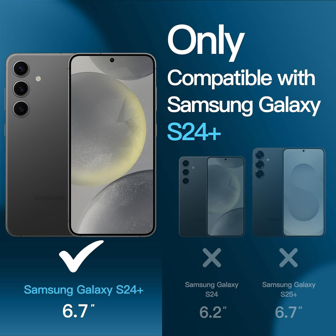 JETech 5 in 1 Matte Case for Samsung Galaxy S24 Ultra 5G with 2-Pack Screen Protector and Camera Lens Protector, Translucent Back Protective Phone Cover, Tempered Glass Film (Black)