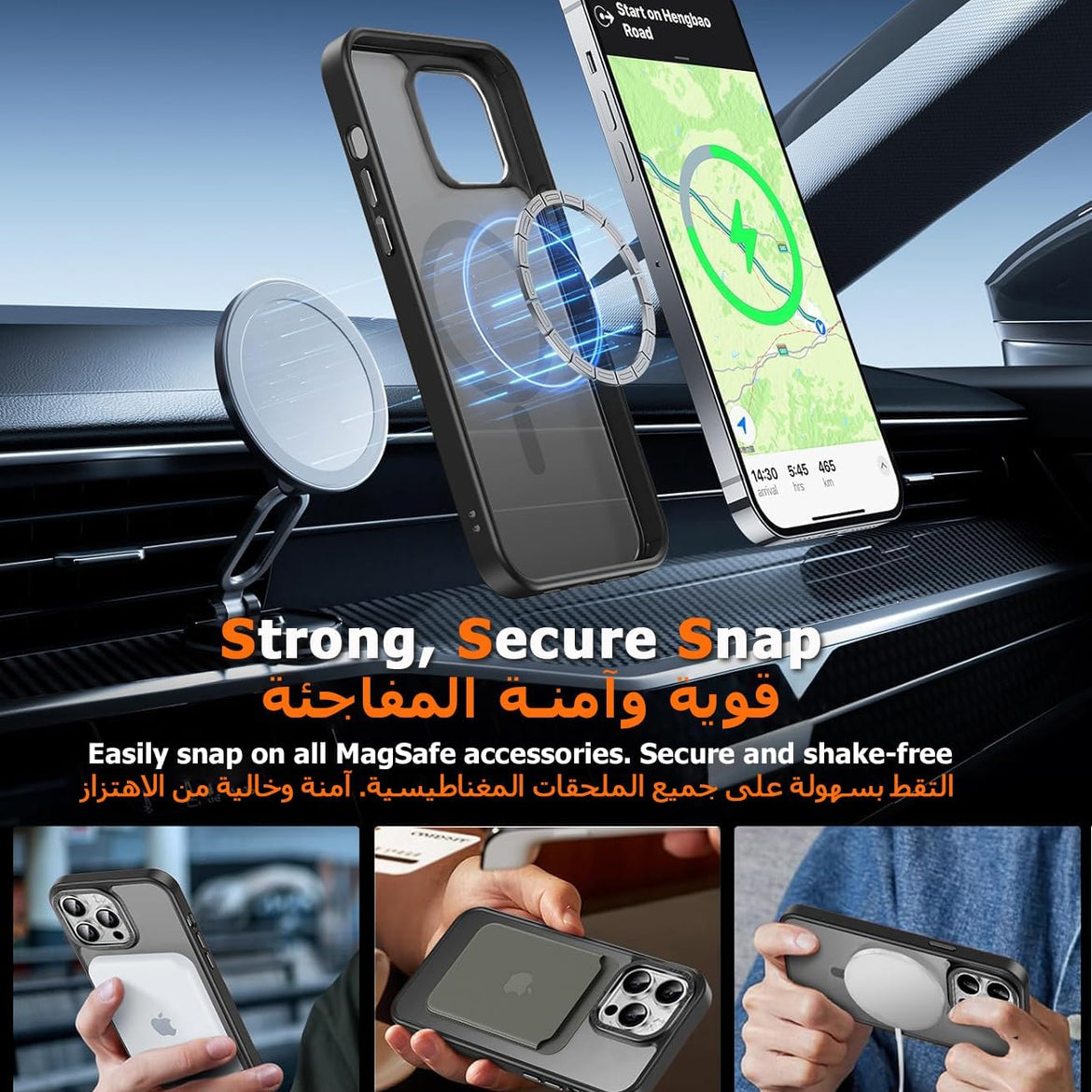 Eligo Magnetic Case for iPhone 11, Compatible with MagSafe Shockproof Protection Cover, Translucent Matte Phone Case with Strong Magnet, Slim Case for Apple 11 6.1 Inch (2019)(Black)