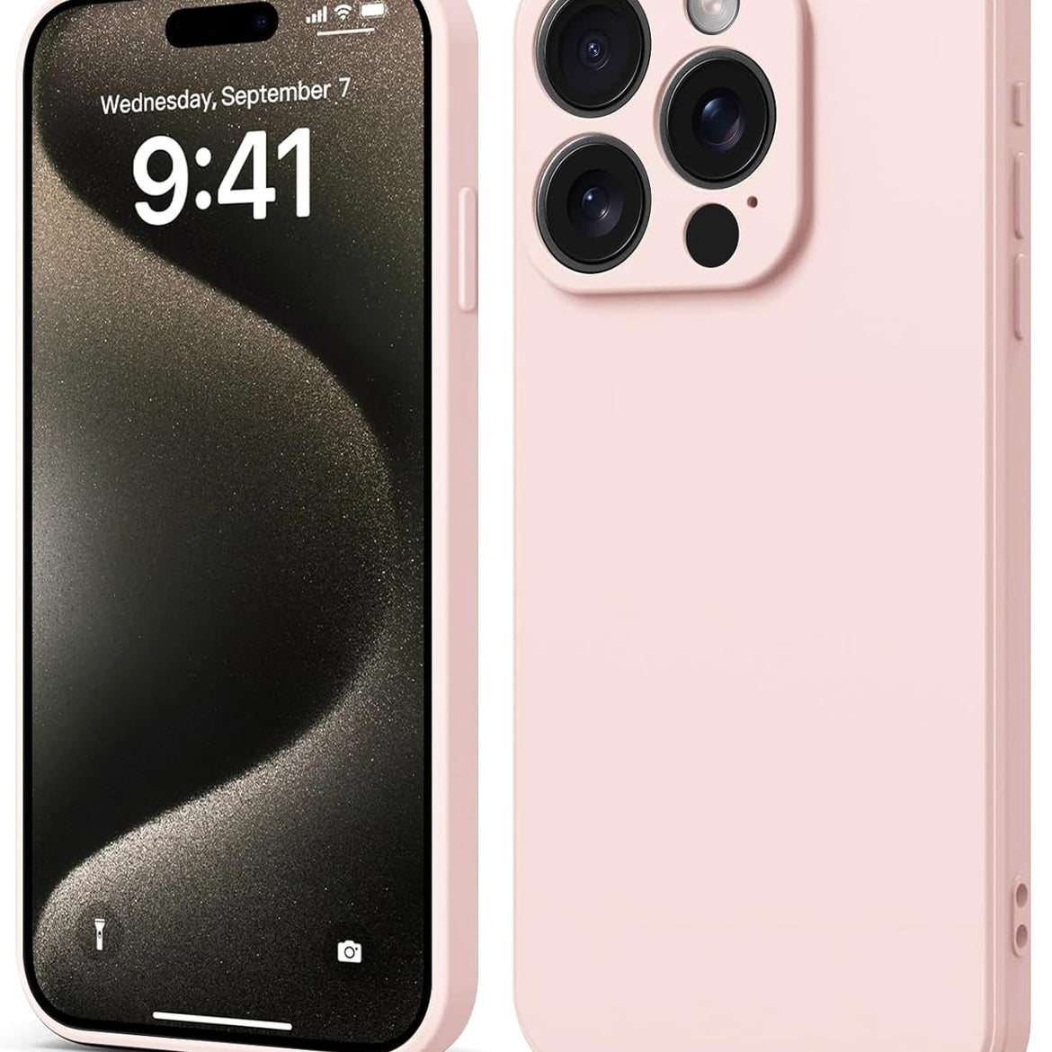 INFOSUN iPhone 15 Pro Case Silicone Protective Cover, Ultra Slim Soft Silicone Gel TPU Cover, Anti-Scratch Anti-Fingerprint Case Compatible with Apple iPhone 15 Pro(6.1Inch) (2023) (Black)