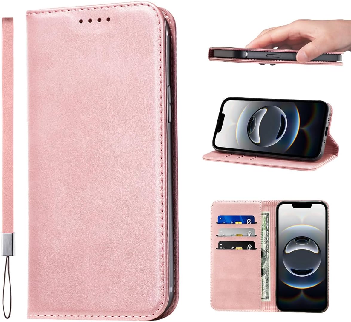LANJLM Samsung Galaxy A53 5G Case PU Leather Wallet Case Card Holder Shockproof Flip Cover - Brown khaki