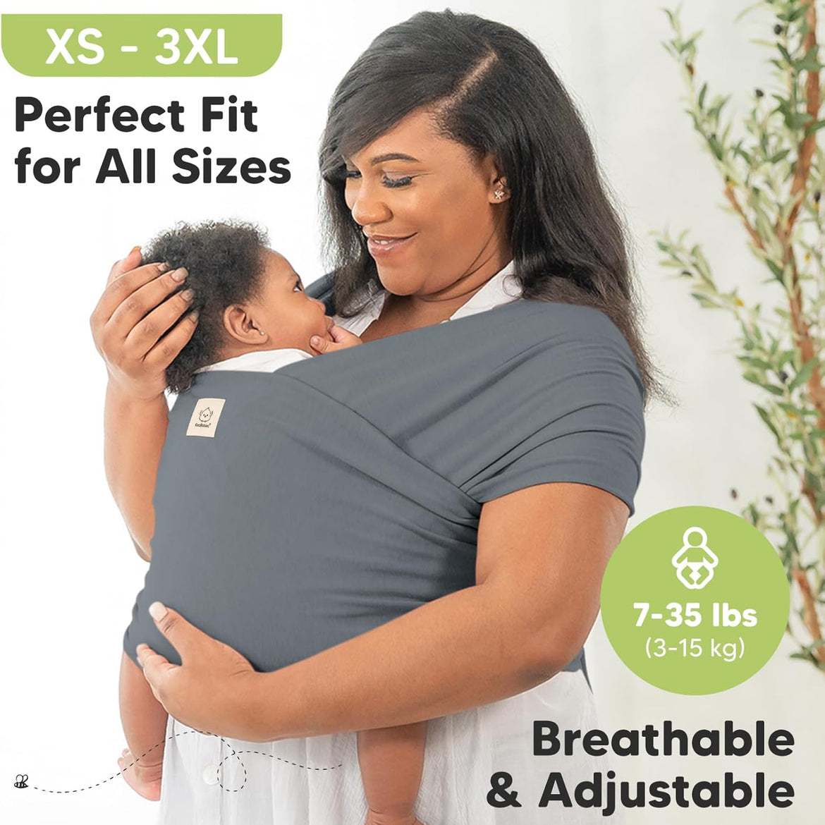 KeaBabies All-in-1 Baby Wrap Carrier Newborn and Infant