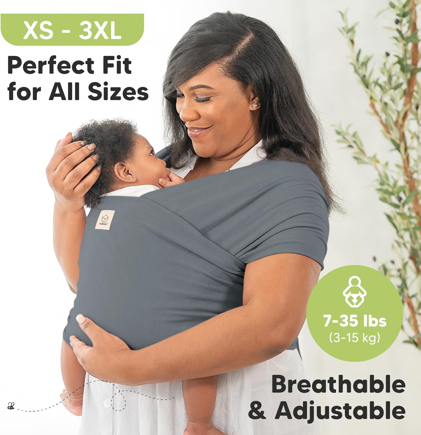 KeaBabies All-in-1 Baby Wrap Carrier Newborn and Infant