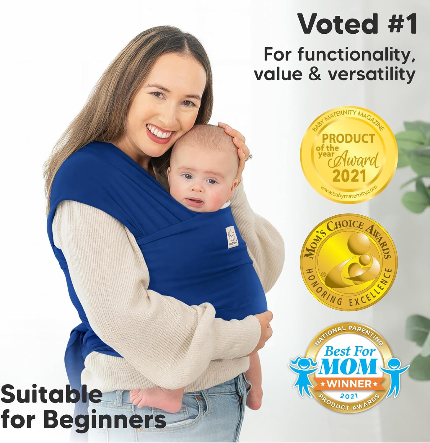 KeaBabies All-in-1 Baby Wrap Carrier Newborn and Infant