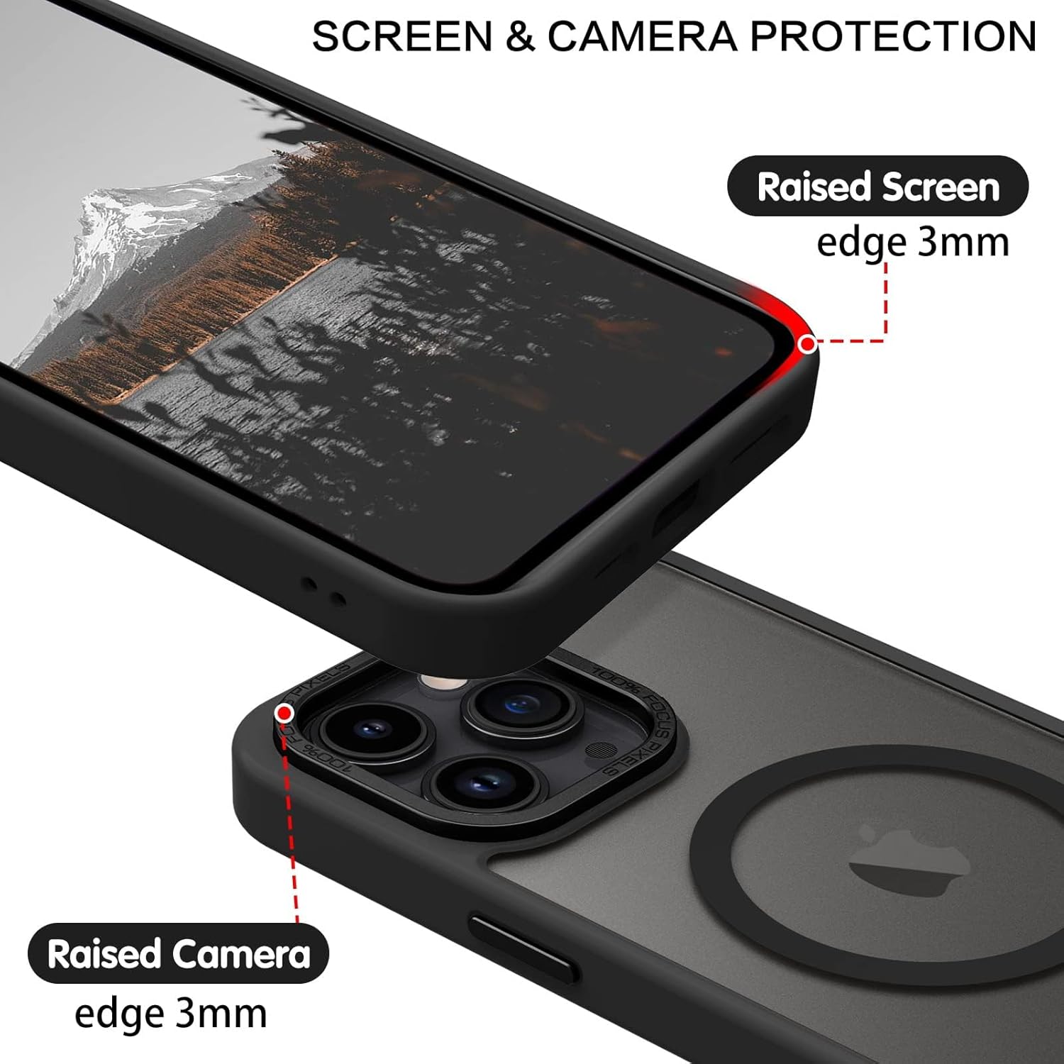 Eligo Magnetic Case for iPhone 11, Compatible with MagSafe Shockproof Protection Cover, Translucent Matte Phone Case with Strong Magnet, Slim Case for Apple 11 6.1 Inch (2019)(Black)