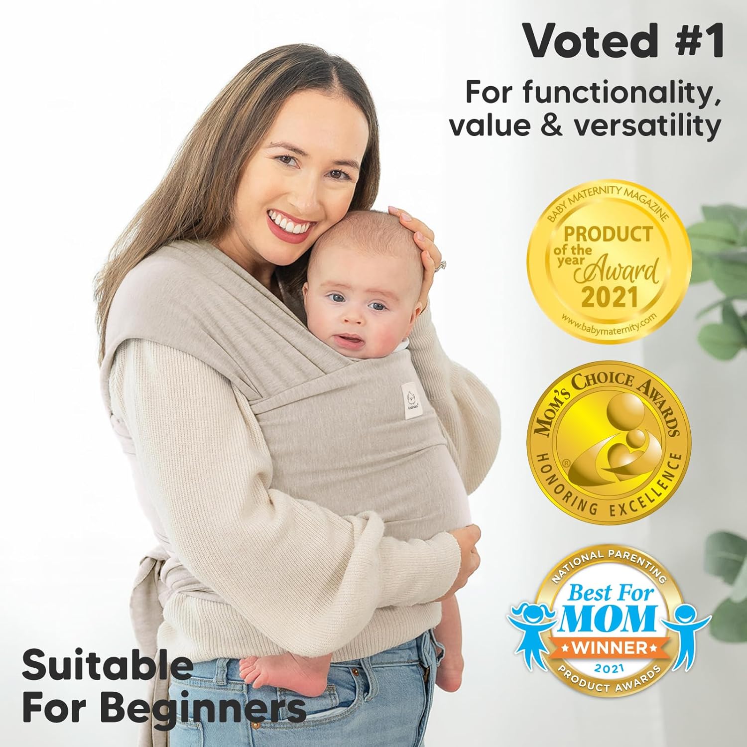 KeaBabies All-in-1 Baby Wrap Carrier Newborn and Infant