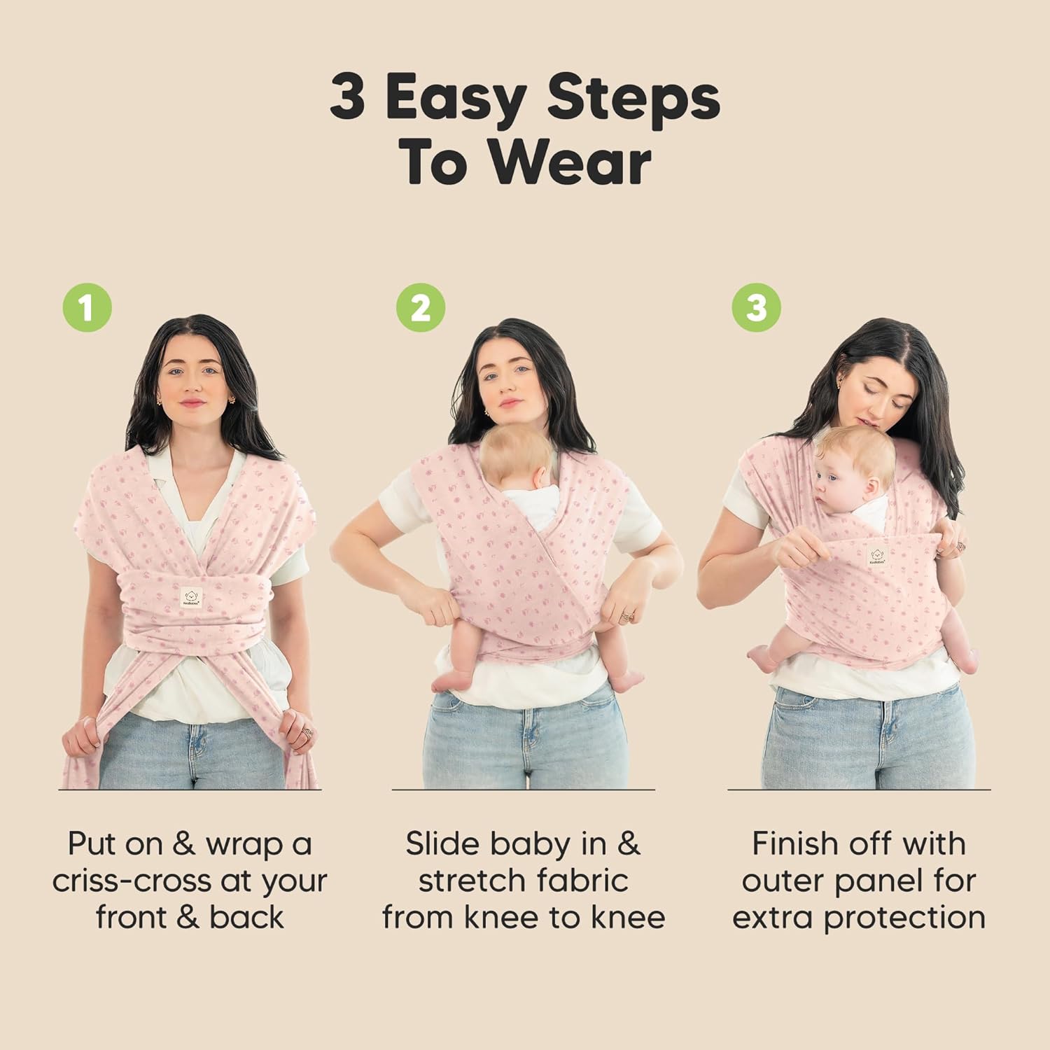 KeaBabies All-in-1 Baby Wrap Carrier Newborn and Infant