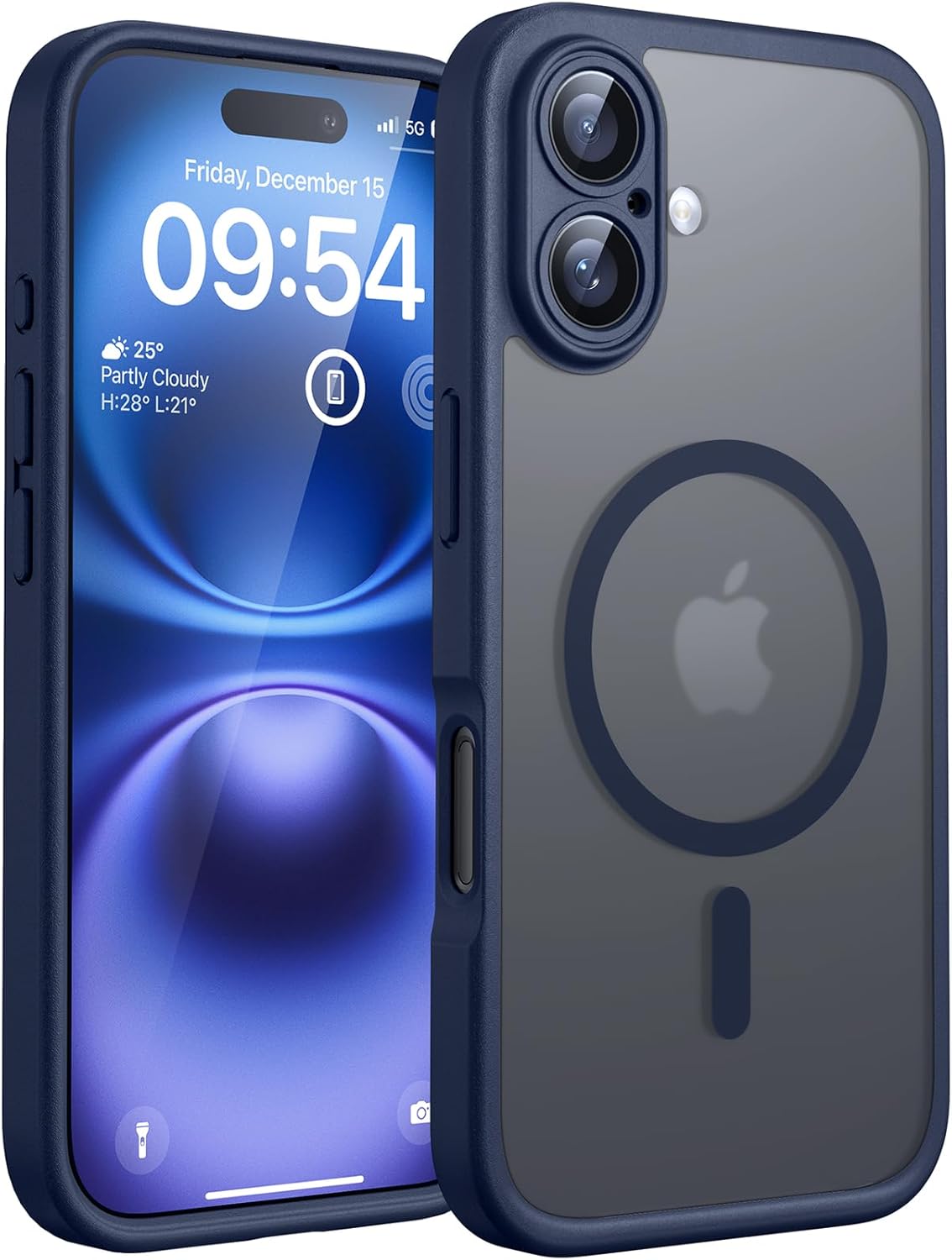 TOCOL for iPhone 17 Pro Max Case 6.9-inch, Built-in Magnetic Ring, Upgraded Camera Protection, Compatible with Magsafe, Military Grade Shockproof, Non-slip Translucent Matte Case, Black
