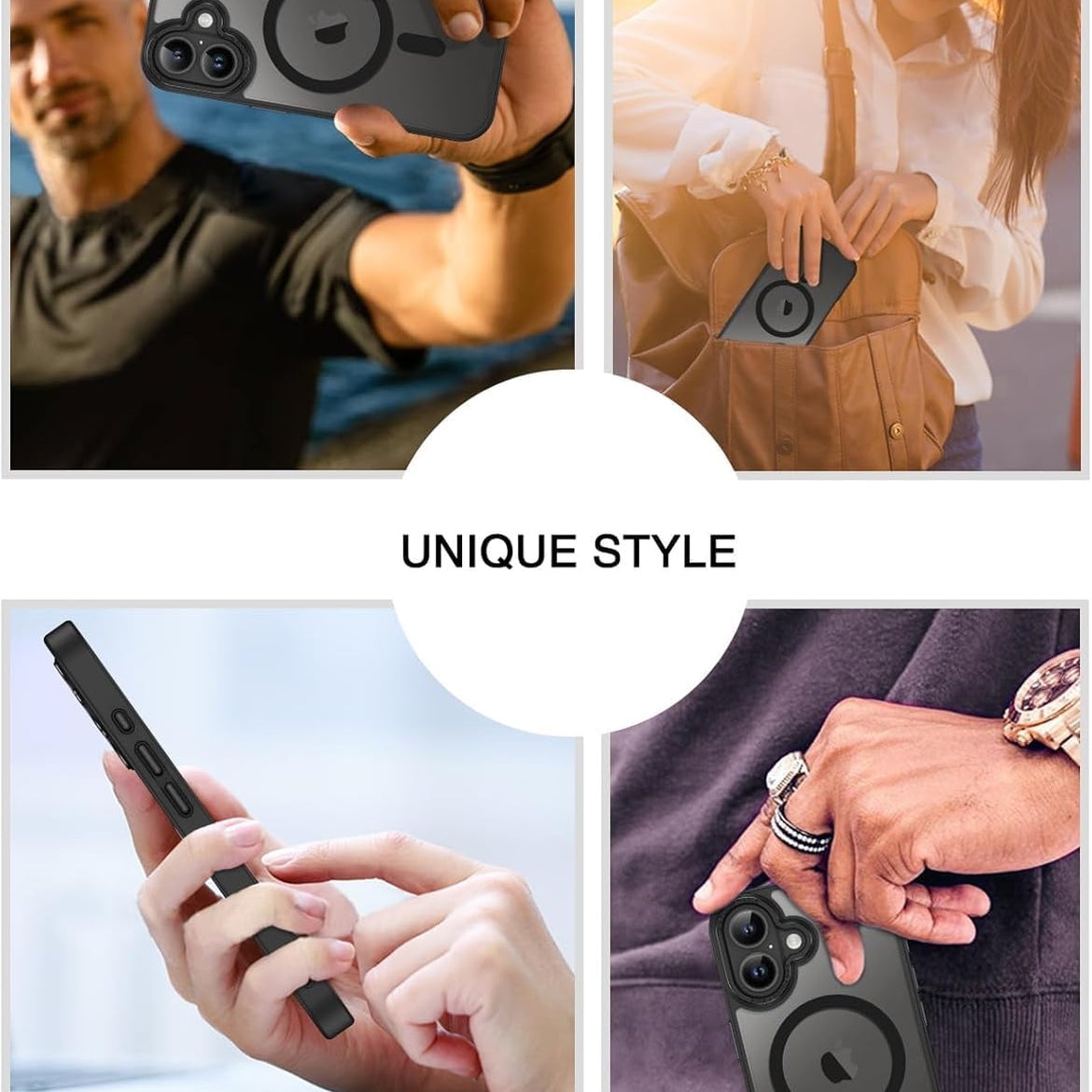 Eligo Magnetic Case for iPhone 11, Compatible with MagSafe Shockproof Protection Cover, Translucent Matte Phone Case with Strong Magnet, Slim Case for Apple 11 6.1 Inch (2019)(Black)