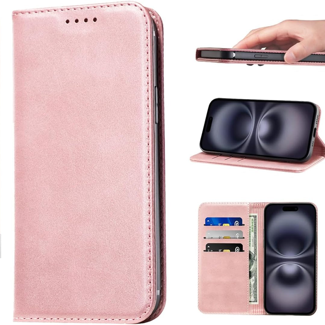 LANJLM Samsung Galaxy A53 5G Case PU Leather Wallet Case Card Holder Shockproof Flip Cover - Brown khaki