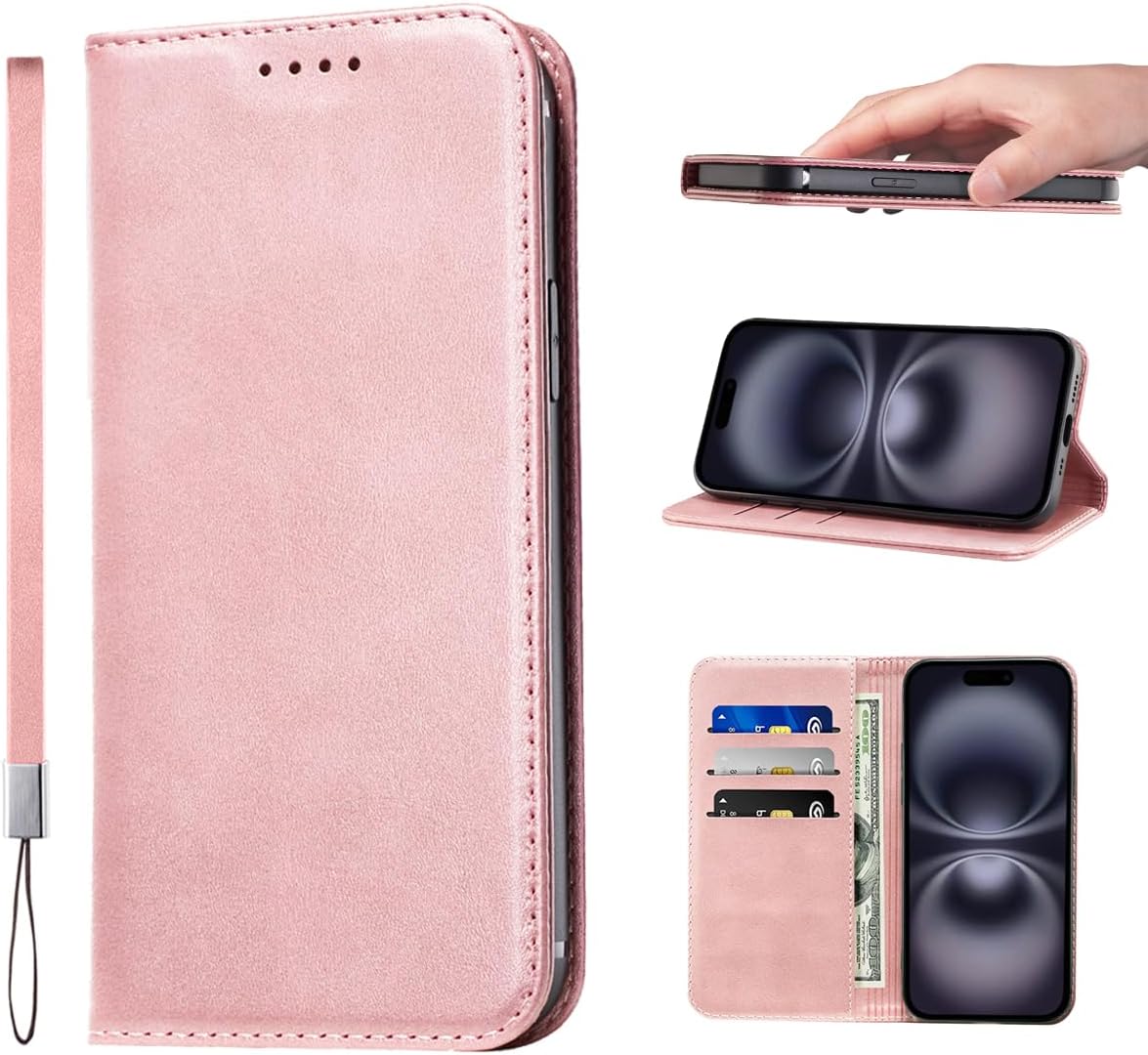 LANJLM Samsung Galaxy A53 5G Case PU Leather Wallet Case Card Holder Shockproof Flip Cover - Brown khaki