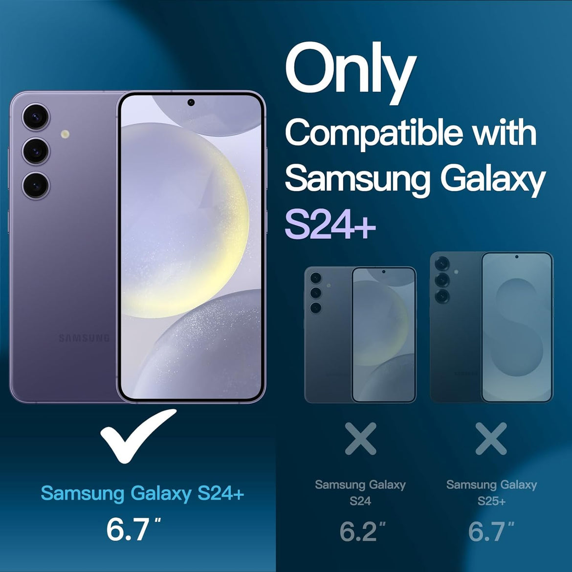 JETech 5 in 1 Matte Case for Samsung Galaxy S24 Ultra 5G with 2-Pack Screen Protector and Camera Lens Protector, Translucent Back Protective Phone Cover, Tempered Glass Film (Black)