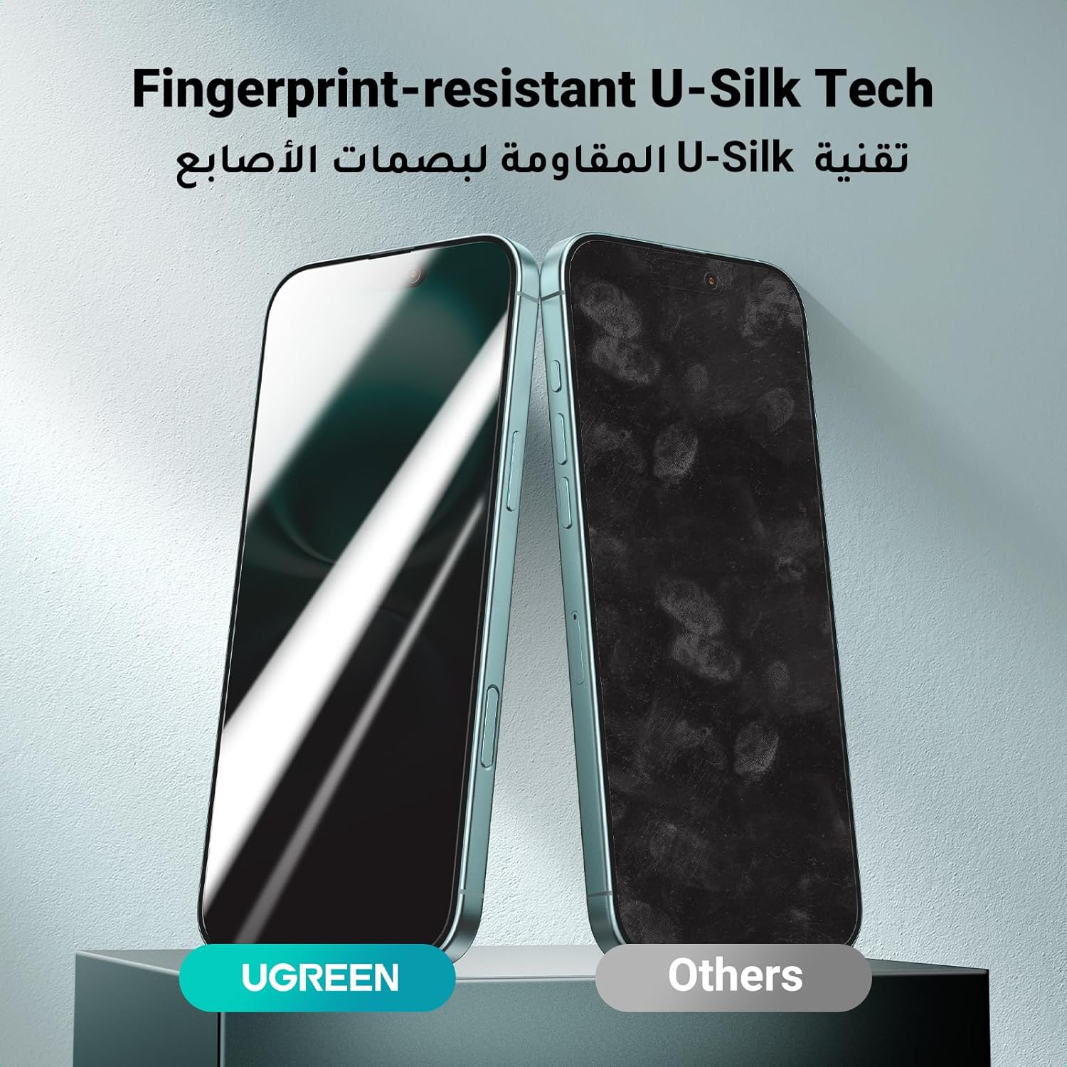 UGREEN 2 Pack for iPhone 17 Pro Max Screen Protector Privacy 6.9'' 100% Privacy Protection 1:1 Full Coverage Military Grade 9H Tempered Glass Anti-Spy Screen Protector Easy to Install