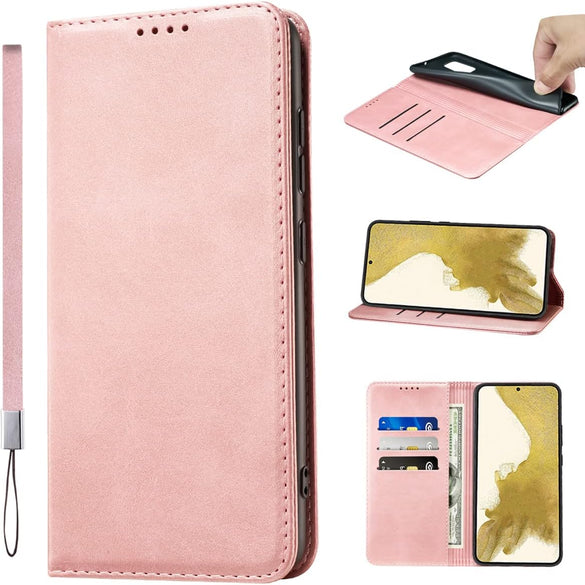 LANJLM Samsung Galaxy A53 5G Case PU Leather Wallet Case Card Holder Shockproof Flip Cover - Brown khaki