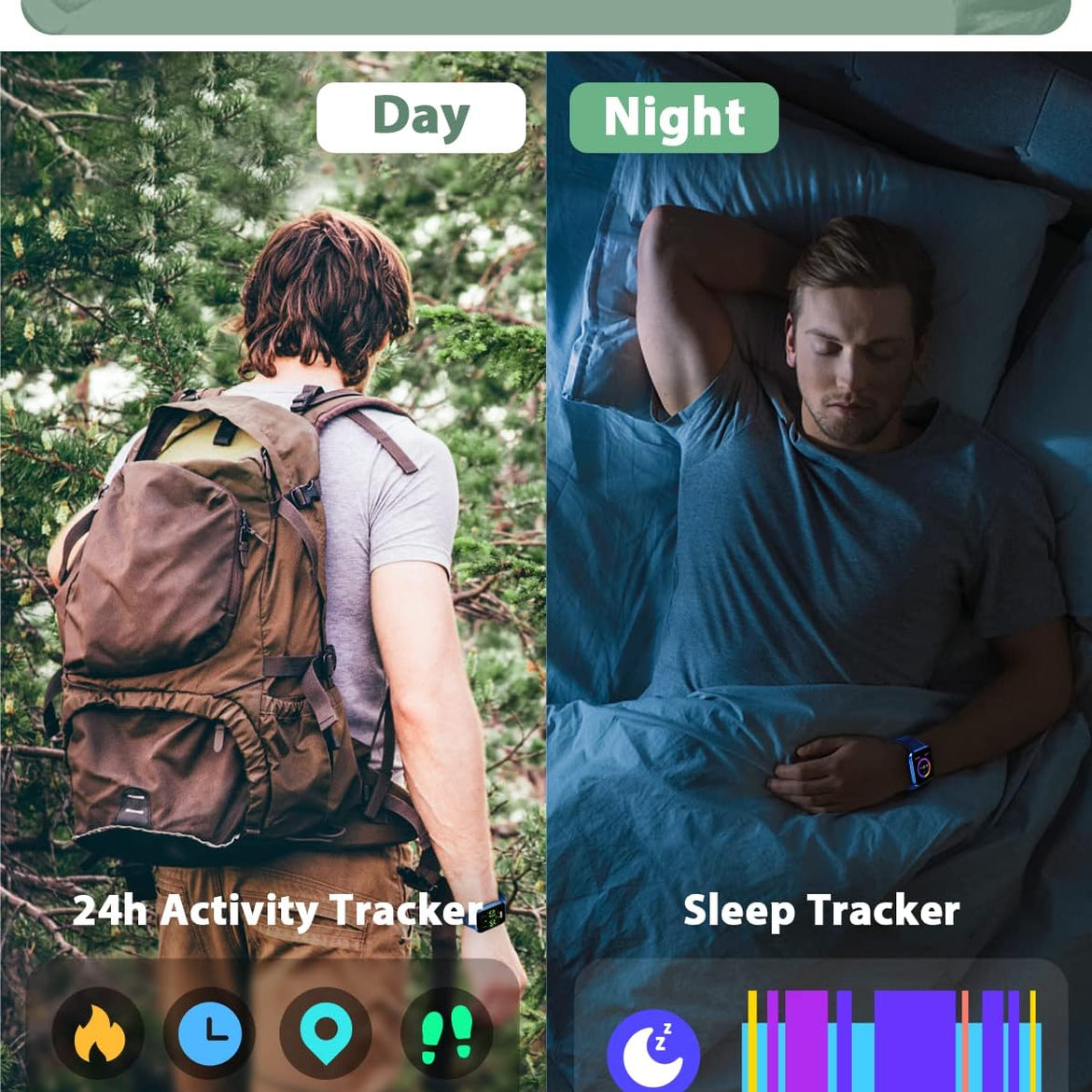 Smart Watch for Men Women (Answer/Make Call), Alexa Built-in, 1.8" Touch Screen Fitness Watch with SpO2 Sleep Monitor, 100 Sport, IP68 Waterproof Step Counter Smartwatch for iOS Android