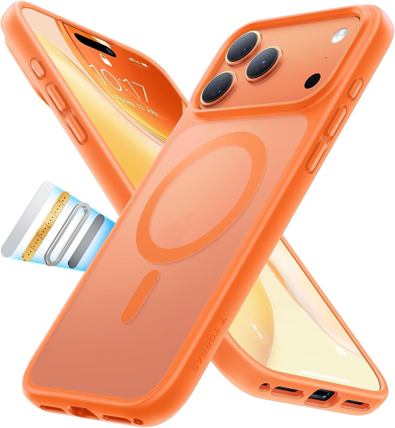 TORRAS Magnetic Shockproof for iPhone 17 Pro Case, Compatible with Magsafe, Military-Grade Drop Tested, Translucent Slim Protective for iPhone 17 Pro Case Anti-Fingerprint Anti-Scratch, Deep Blue